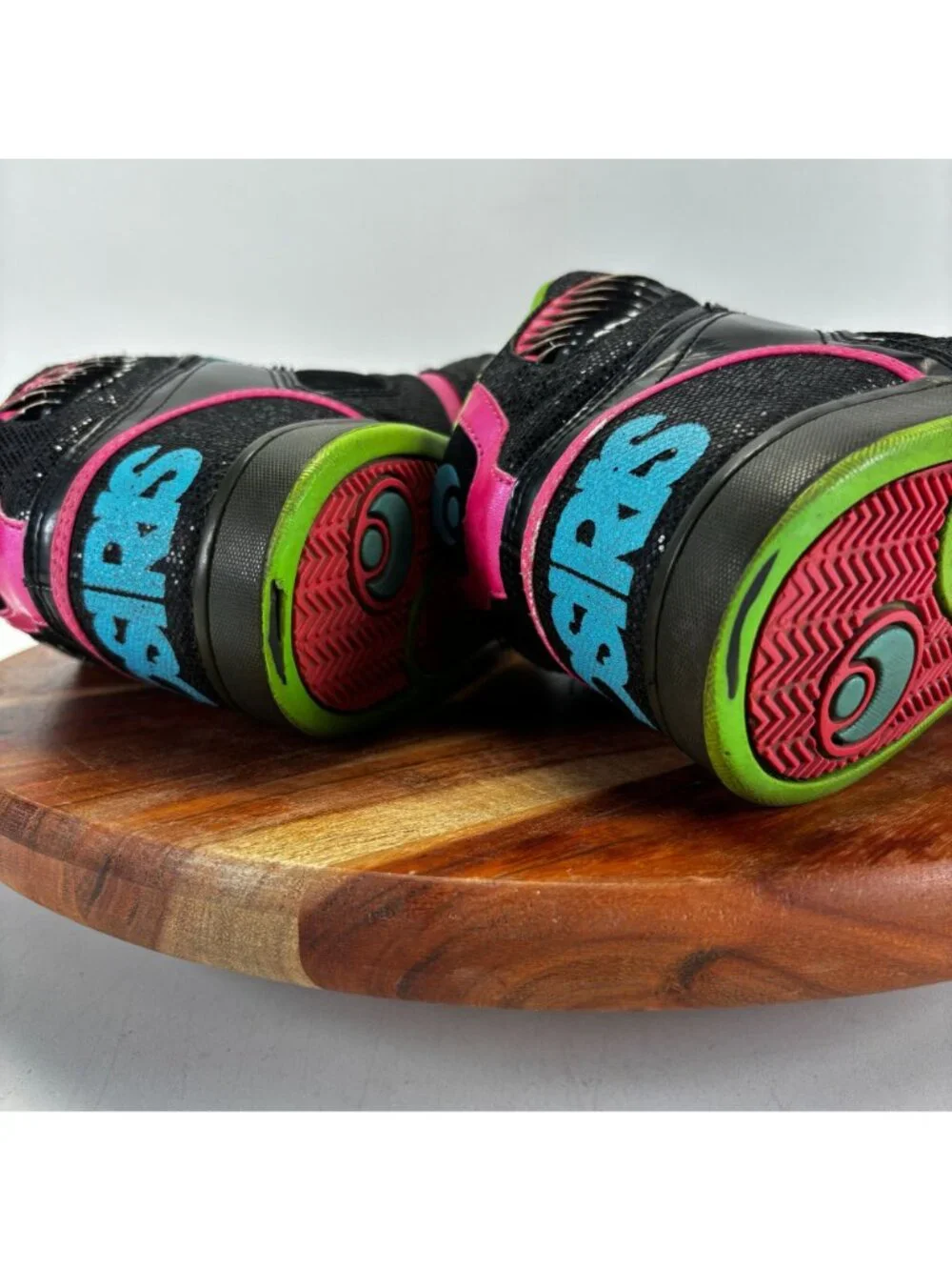 Osiris NYC 83 Womens Size 9 High-Top Sneakers Vintage Black Pink Green Shoes